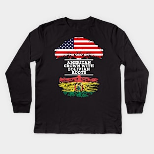 American Grown With Bolivian Roots - Gift for Bolivian From Bolivia Kids Long Sleeve T-Shirt